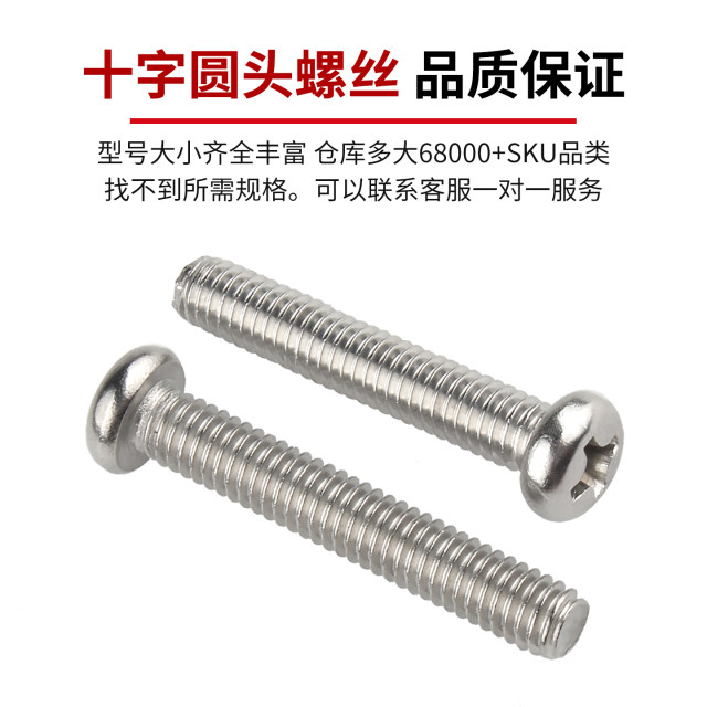 304 stainless steel extra long screw extended cross round head screw pan head bolt machine screw M2M3M4M5M10