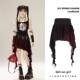 Japanese large-size soft girl skirt for women with summer design sense splicing gauze skirt irregular 2D fat mm hot girl skirt
