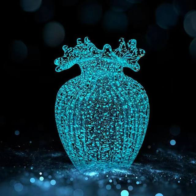 Flowers dedicated glass vase light luxury flower arrangement fluorescent home hydroponic utensils high value
