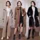 Ma Tiannu's new solid color lapel long coat warm and thickened jacket fashionable and versatile women's temperament