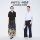 Ma Tiannu 2025 summer new black short-sleeved shirt temperament knitted chiffon shirt women's short top versatile