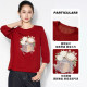 Ma Tiannu 2025 autumn new solid color embroidered round neck T-shirt mid-sleeved top stretch casual fashion versatile women
