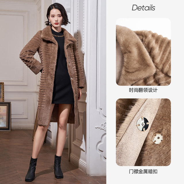 Ma Tiannu's new solid color lapel long coat warm and thickened jacket fashionable and versatile women's temperament