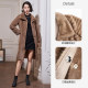 Ma Tiannu's new solid color lapel long coat warm and thickened jacket fashionable and versatile women's temperament