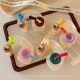 Cheese cookies cute clip female head back personalized hair shark clip headdress cartoon button color hair clip