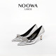 NOOWA pointed toe high heels women's wedding shoes 2025 new red slim heel temperament celebrity high-end French single shoes