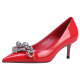 NOOWA pointed toe high heels women's wedding shoes 2025 new red slim heel temperament celebrity high-end French single shoes