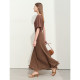 Amii2025 summer new high-waist spliced ​​letters webbing fishtail skirt for women high slit black skirt