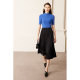 Amii2025 summer new elegant commuter style solid color fishtail skirt straight irregular skirt A-line skirt women