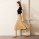 Amii2025 summer new elegant commuter style solid color fishtail skirt straight irregular skirt A-line skirt women
