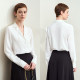 Amii Spring commuter versatile suit collar loose chiffon shirt women dopamine color shirt top
