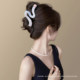 
Simple Geometric Wave Pearl Clip Women's 2025 New Back Head Hair Clip Shark Clip Large Hair Clip Hair Accessory