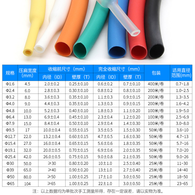 Double wall tube with glue waterproof thickened 3 times heat shrink tube seal black 1.6-65mm triple glue shrink tube