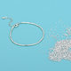 Pure silver 999 broken silver necklace bead spacer gold-plated broken silver handmade square bracelet beaded DIY jewelry accessories
