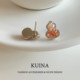 New crystal gourd earrings for women, unique light luxury design, metaphysics and wealth earrings, high-end ear jewelry