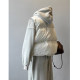 Collarless down cotton short vest for women 2024 autumn and winter new loose and fashionable high-end bread suit warm cotton suit