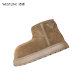 West thick-soled snow boots for women in autumn and winter genuine leather boots Northeast cotton shoes plus velvet thick short boots bread cotton boots
