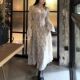 Large size high-end A-sensing square collar inner French sexy skirt in autumn and winter fat mm slim and pure lace lace clothes
