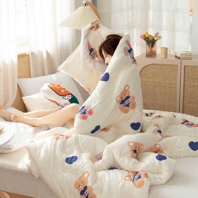 Category A maternal and infant grade summer cooling quilt knitted cotton quilt air conditioning quilt core student cute children single and double spring autumn and summer
