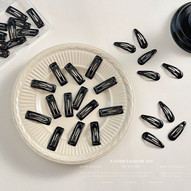 Water drop bb clip black mini hair clip side clip children's broken hair arrangement artifact forehead bangs clip hair clip