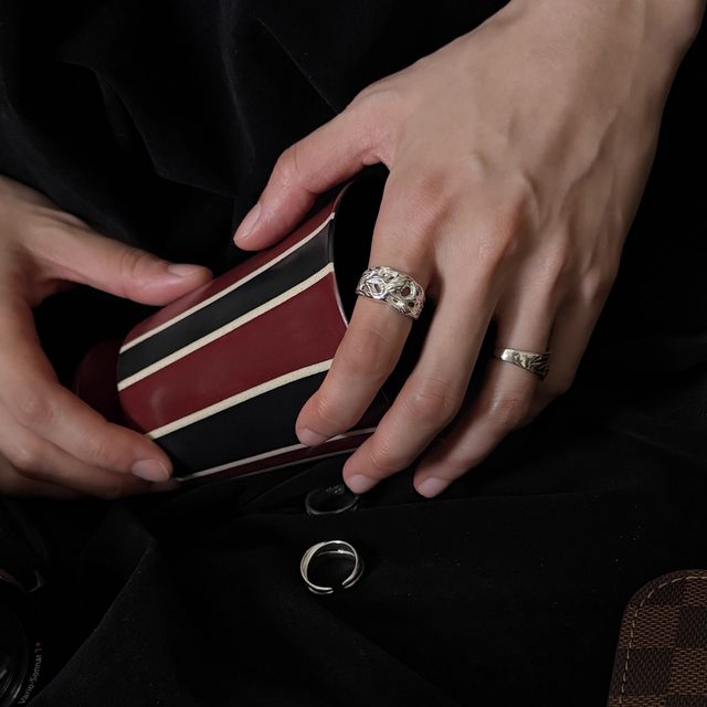 Star's same style Personal Use OnlyStick 925 silver ring adjustable