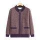 
Mother's clothing autumn and winter velvet cardigan sweater women's clothing middle-aged and elderly mother's tops elderly knitted sweater jacket