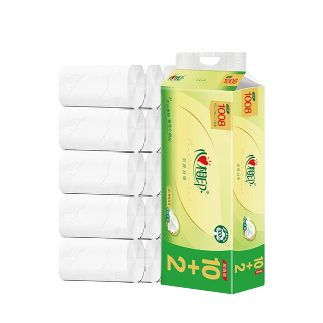 
Xinxiangyin coreless roll paper four-layer mother and baby can use 1000g 12 rolls of toilet paper for home dormitories and affordable
