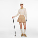 Biyinlefen Golf Fall Women's Skirt Letter Print Pleated Sport Skirt