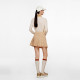 Biyinlefen Golf Fall Women's Skirt Letter Print Pleated Sport Skirt