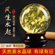 Natural yellow crystal ball ornament strange stone rough stone ore smelting hand-polished kitchen northwest office entrance decoration