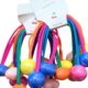 
Candy color cute rubber band headband tie hair princess headband student children thick hair accessories ball headband hair ring