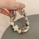 Double-layered bracelets for women, cream stars stacked, niche bestie beads, dopamine fashion, light luxury, exquisite high-end hand jewelry