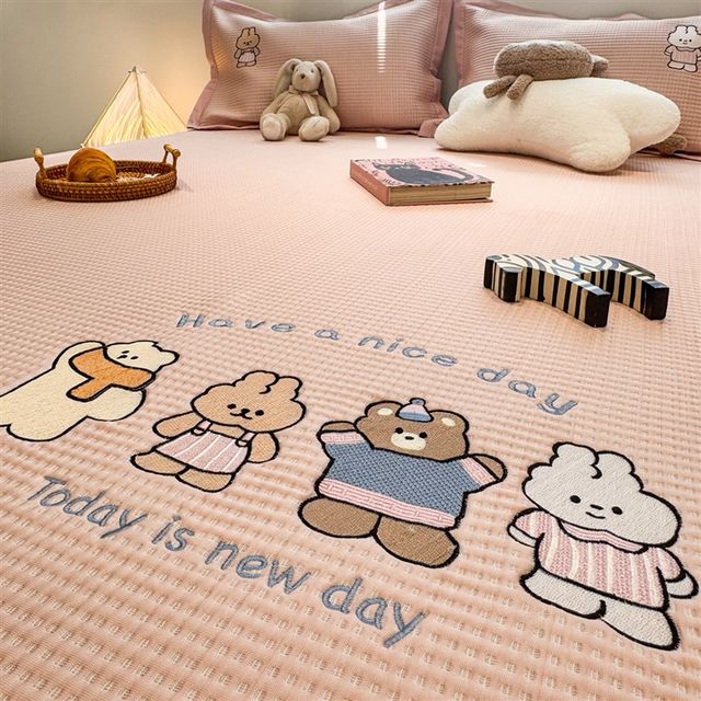 
Category A maternal and infant grade princess style bunny icedoudou summer ice silk mat machine washable 2025 new air-conditioned soft mat