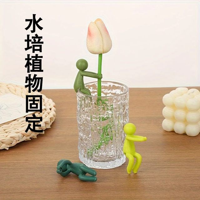 Hydroponic plant fixing artifact growth shape prevent backwards of companion to straighten the branch office desk decoration garden fixing device