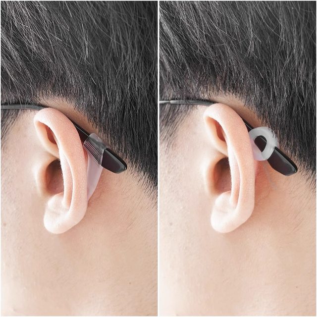 Glasses anti-falling artifact anti-slip silicone ear hook holder children's eye frame leg anti-falling fixed hook buckle drag