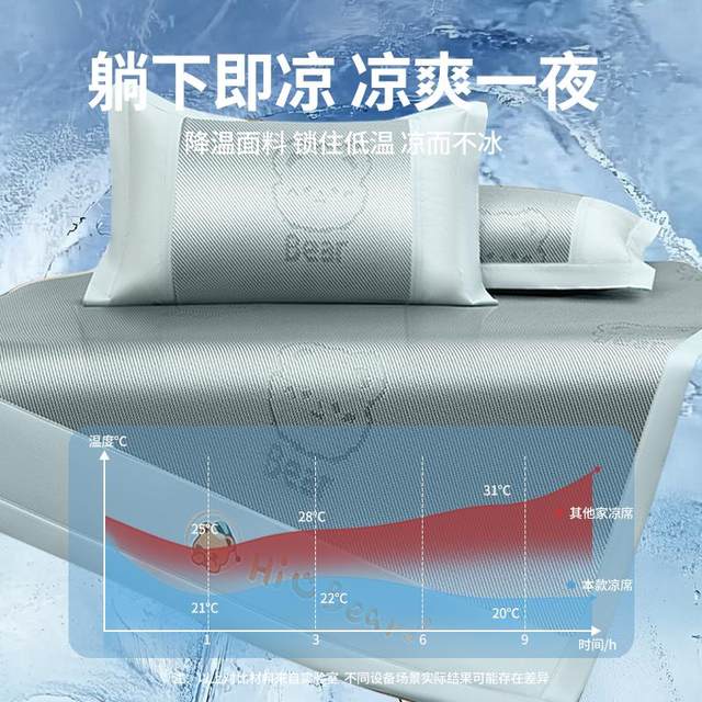 
Category A maternal and infant grade rattan mat summer cartoon jacquard ice silk mat summer home air-conditioned soft mat bed sheet foldable