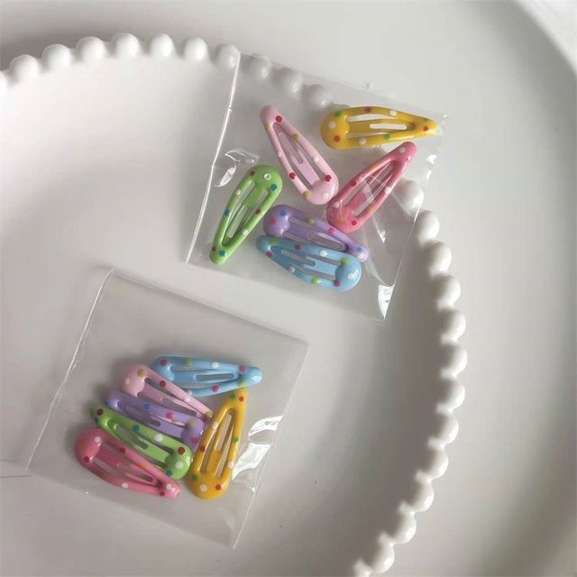 
New Dots Mini Baby Hair Clip Korean Cute Polka Dot BB Clip Small Color Side Clip Children's Hair Clip for Broken Hair