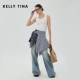 Xu Jingyun's same irregular splicing plaid skirt for women with niche layered shirt, buttocks curtain skirt 2025 new style