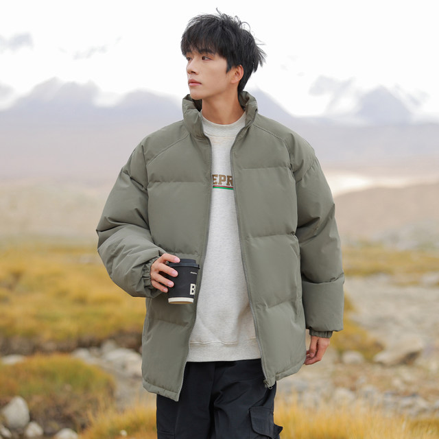 Just Ordinary 2025 New Winter Casual Solid Color Stand Collar Cotton Coat Warm Thickened Cotton Coat Jacket