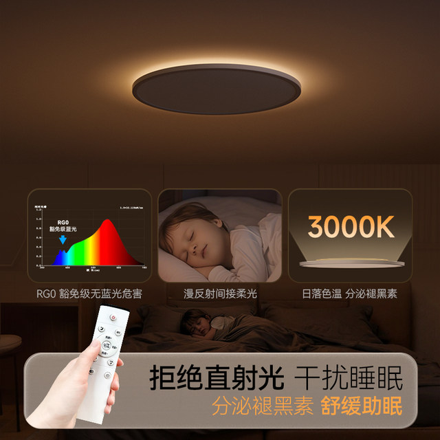 
wow new dual light source eye protection ceiling lamp children's room high brightness full spectrum Nordic mother and baby grade led bedroom lamps
