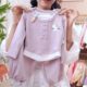 Lazy style girl cartoon autumn outfit fashionable children's casual style two-piece set 2024 autumn new Korean version
