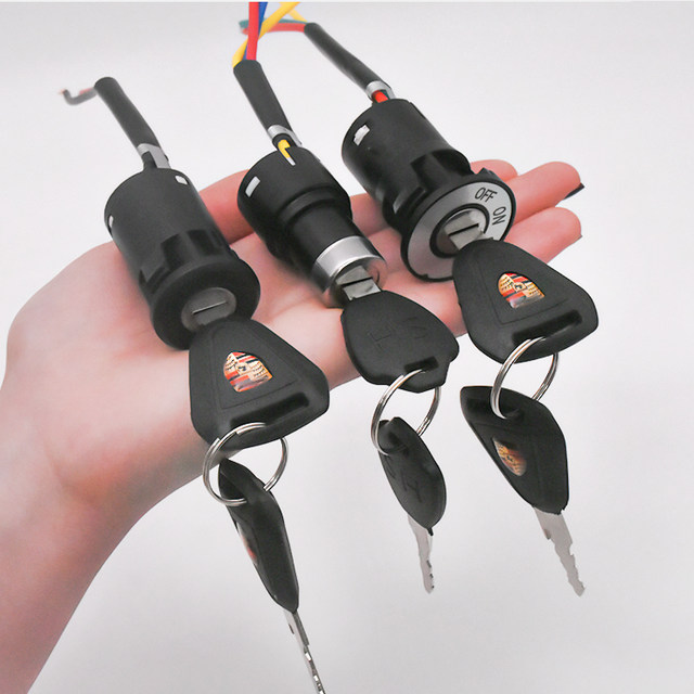 General power lock key switch for electric vehicles for electric vehicles, three-wheeled battery vehicle start lock core, large, medium and small lock electric door lock assembly