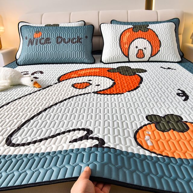 Ice silk latex mat, fitted sheet and cover three-piece set, maternal and infant grade A, latex mat, cool but not icy summer mat
