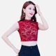
2025 New Lace Versatile Fake Collar Fashion Slim Bottoming Vest Temperament Hollow Thin Style Sexy High Collar