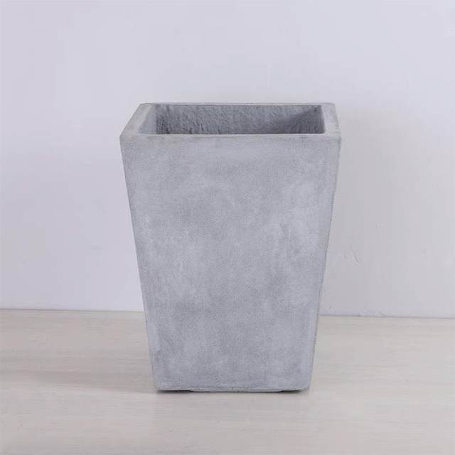 Irregular creative trapezoidal magnesium mud pot pastoral home gardening hotel villa decoration Nordic cement flower pot