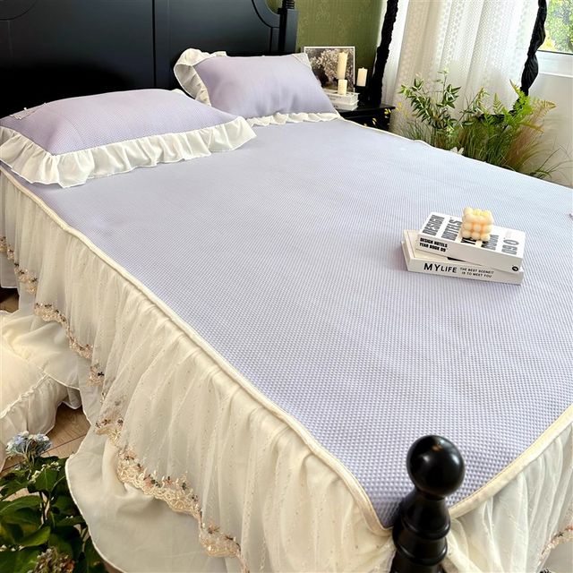 
2024 New Bedskirt Style Ice Silk Summer Mat Three-piece Set A Category A Maternal and Infant High-End Super Cool Washable Soft Summer Mat