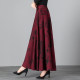 2025 spring and autumn new retro printed long skirt for women high waist large dancing skirt for women large size skirt
