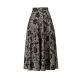 2025 Spring and Autumn New Printed Skirt for Women High Waist Slim Mid-Length Large Size Versatile A-line Umbrella Skirt
