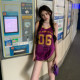 Your lazy llan high temperature ironing arts American retro sleeveless jersey top
