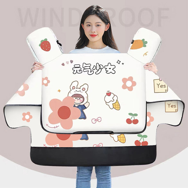 2025 double-sided waterproof electric vehicle windproof quilt for women in winter thickened heating electric vehicle for all seasons